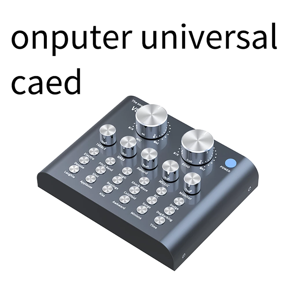 V8 звуковая карта аудио стерео для гарнитуры микрофона Webcast Live реверберация ПК Iphone