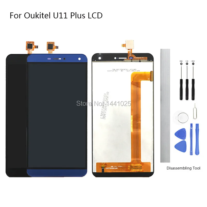 Сменный ЖК экран для Oukitel U11 Plus сенсорный 5 7 дюйма черный белый синий Plus|Экраны
