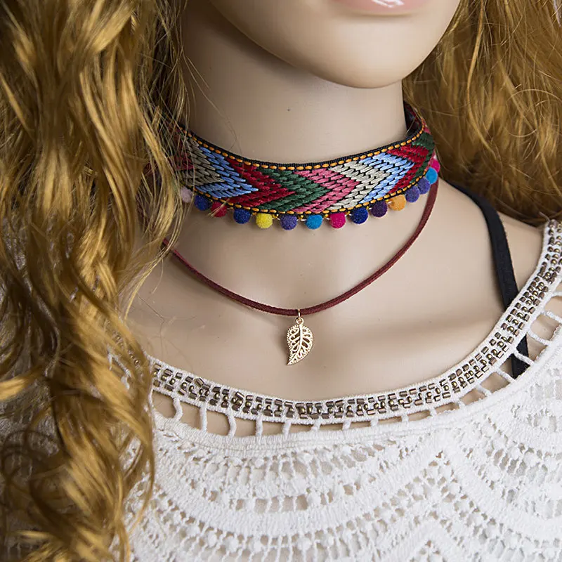 

Choker Necklace Women Bohemian vintage nation style Bijoux Femme