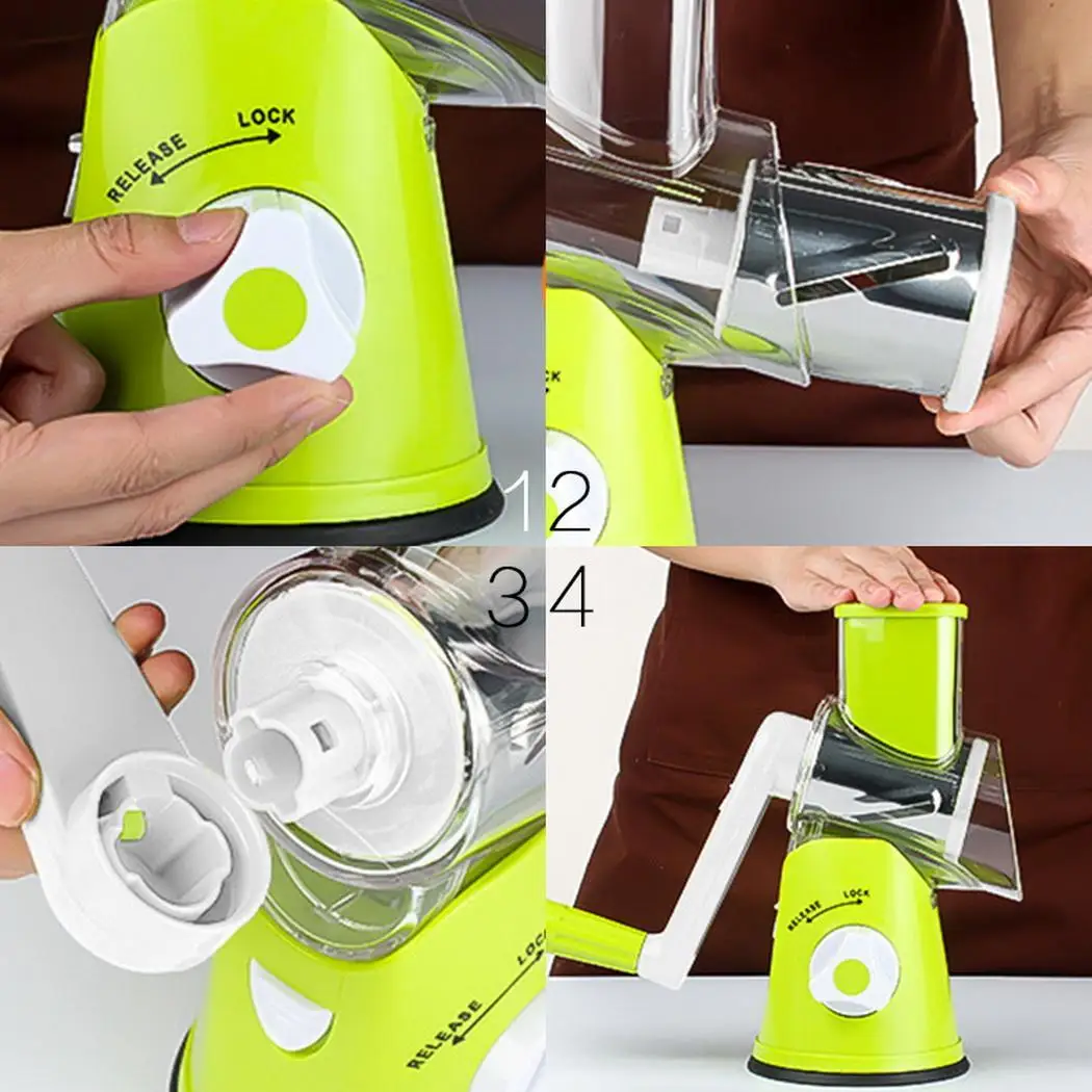 Multi-function Chopper Food Roller Cutter Vegetable Hand Rotary Design Vegetables Grater Kitchen Tool | Дом и сад