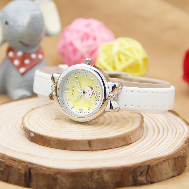 Детские часы Snoopy детские повседневные модные милые кварцевые наручные для