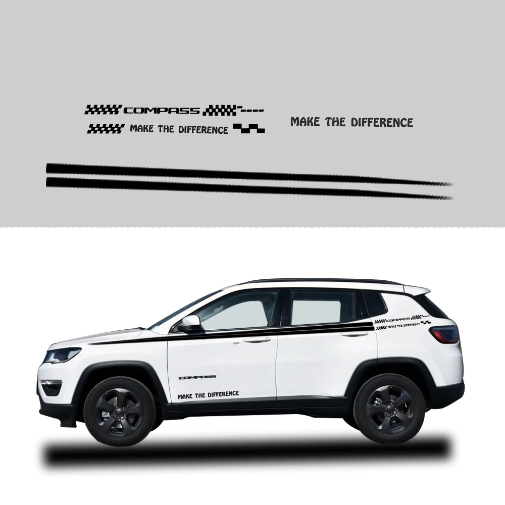 Автомобильные аксессуары для Jeep Compass Hatchback Sedan внедорожник боковая наклейка на