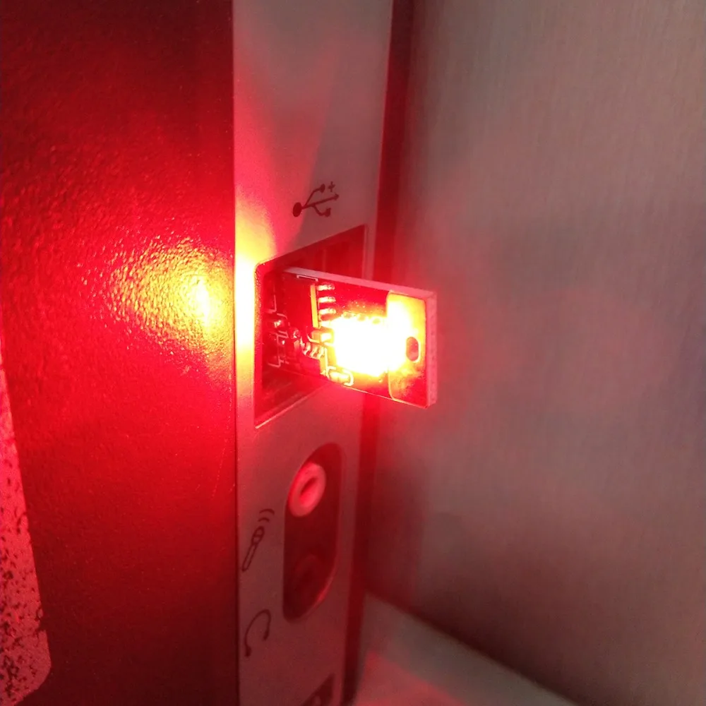 2 шт. мигающий цветной светодиодный USB RGB атмосферу светильник компьютер авто