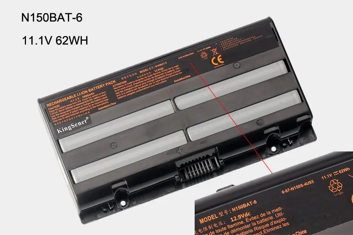 Аккумулятор KingSener для ноутбука Clevo N155SD N150SD N170SD SAGER NP7155 NP7170 XMG A505 A726 6 87 N150S