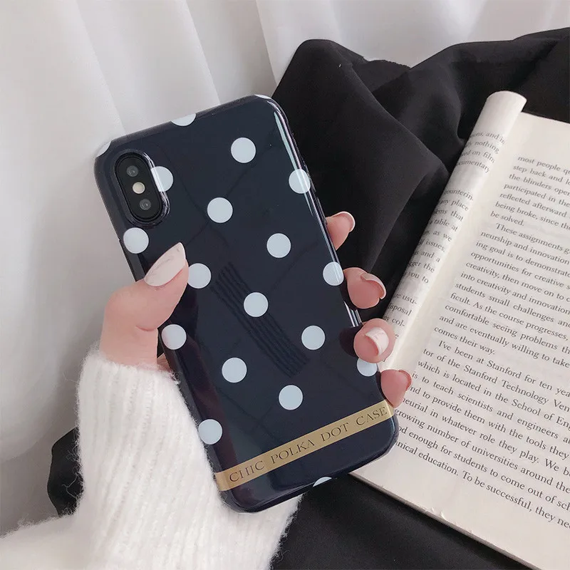 Художественный Ретро винно-красный волновой корейский чехол для iPhone X Xs XR XSmax 7 Puls 6