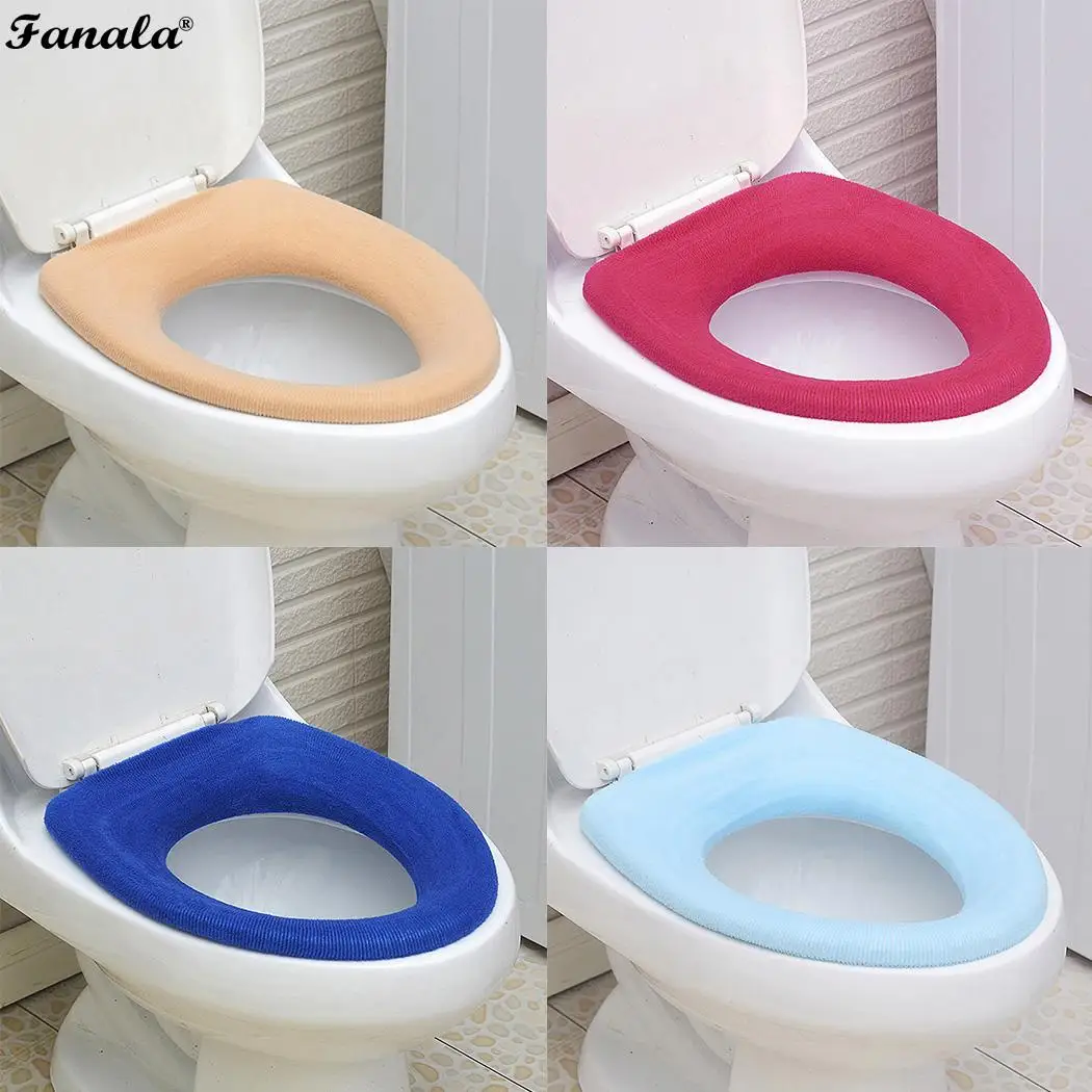 New Bathroom Washable Warmer Soft Toilet Closestool Seat Cover Lid Mat Cushion Random Pad 30cm/11.8inch | Дом и сад
