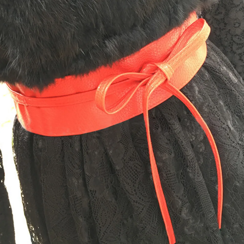 Женский кожаный корсет широкий пояс с бантом 4 цвета|Женские ремни| |