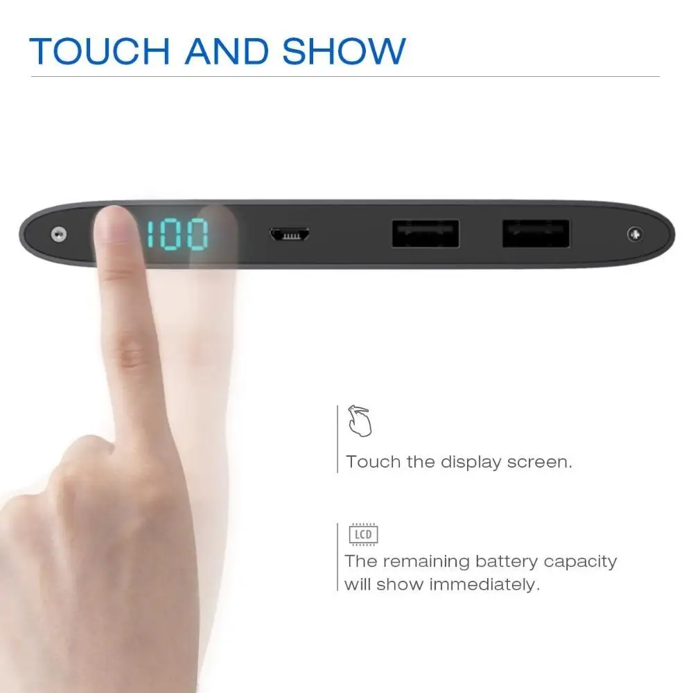 Vinsic 20000 мАч запасные аккумуляторы для телефонов Dual USB внешний батарея зарядное