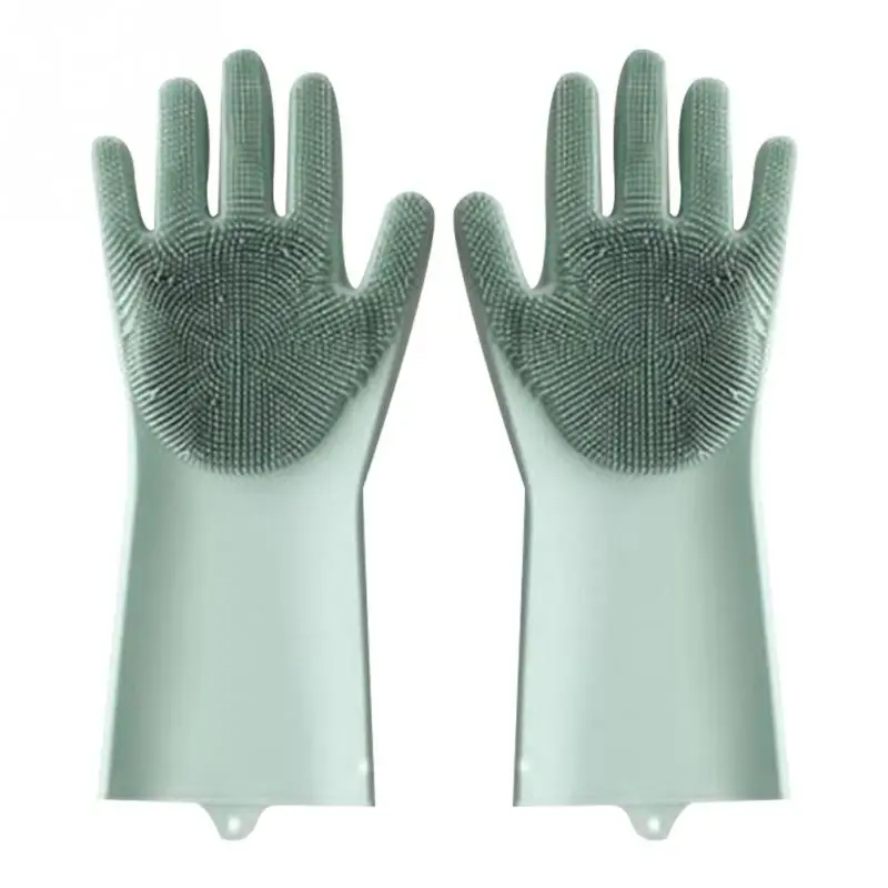 1 пара многоцелевой силиконовый магический скруббер перчатки для чистки Sova |