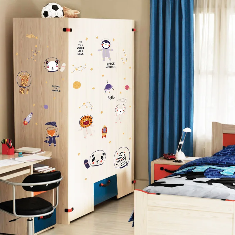 Zollor космические животные Explorer DIY наклейки на стену Ins звезды Dreamer прекрасный дом