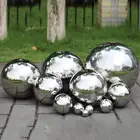 Садовый шар, глянцевый блеск 304, шар из нержавеющей стали, зеркальный полый шар, 19 мм  300 мм, украшение для домашнего сада