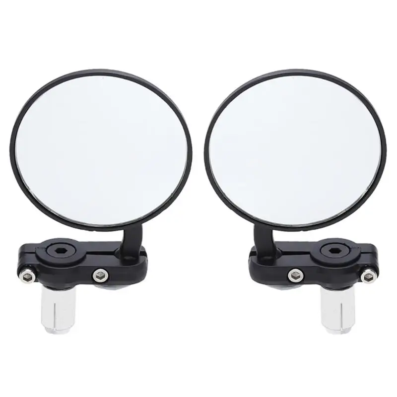 Автомобиль 2 шт. универсальное зеркало мотоцикла алюминий черный 22 мм ручка бар
