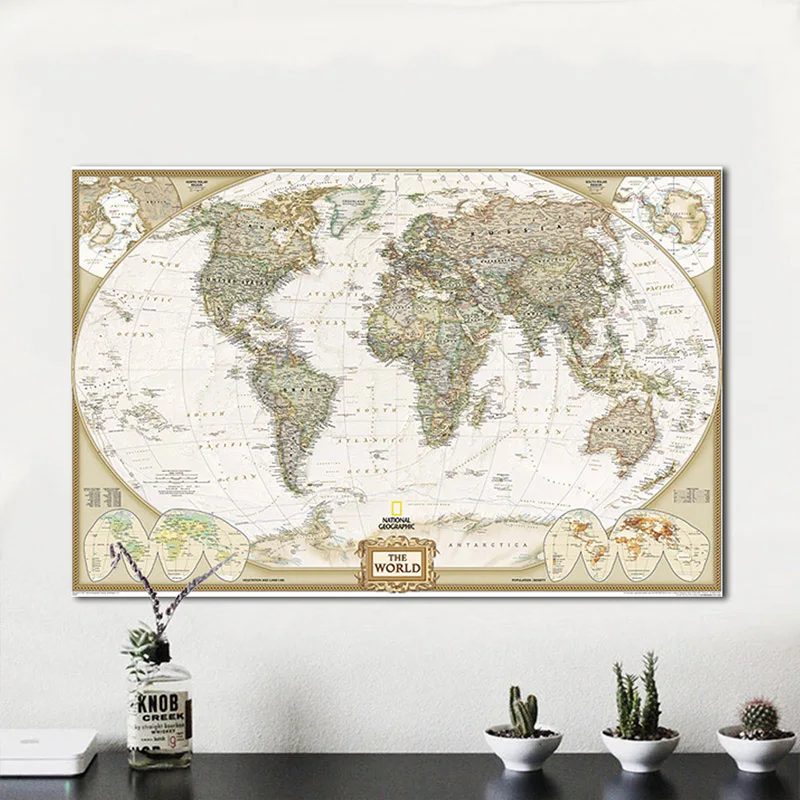1 шт. винтажные карты мира 72 5*48 см креативные крафт-бумажные для украшения своими