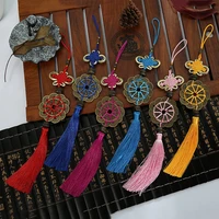 5 pcs creative chinese knots tassel blessing rich lucky fortune copper cash chinese gifts curtain hang decorations pendant 2018