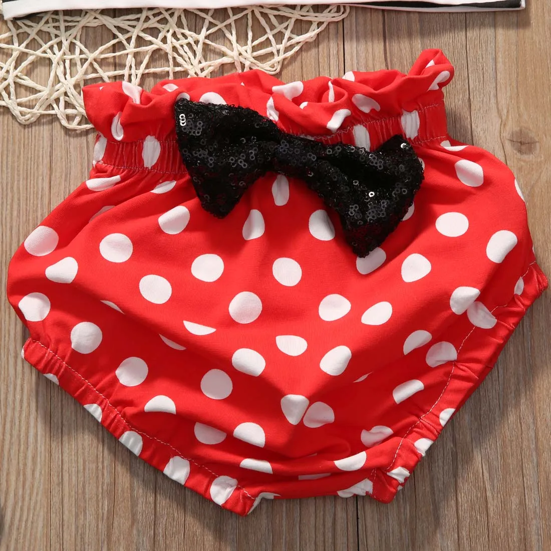 2 шт. футболка и шорты в горошек для девочек|Комплекты одежды| |