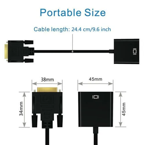 Кабель DVI VGA 1080p D 24 + 1 Pin штекер 15Pin гнездовой Активный адаптер конвертер|Кабели VGA| |