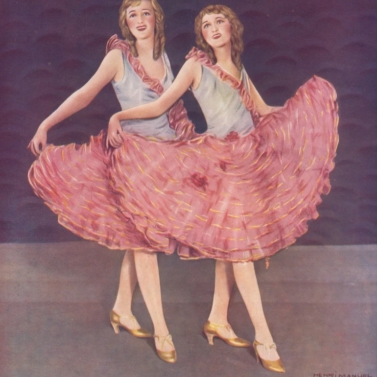 Dollie And Billie In Paris Etoiles 1927 постер печать Мэри Эванс Jazz Age Club Collection (18X24)|Таблички и