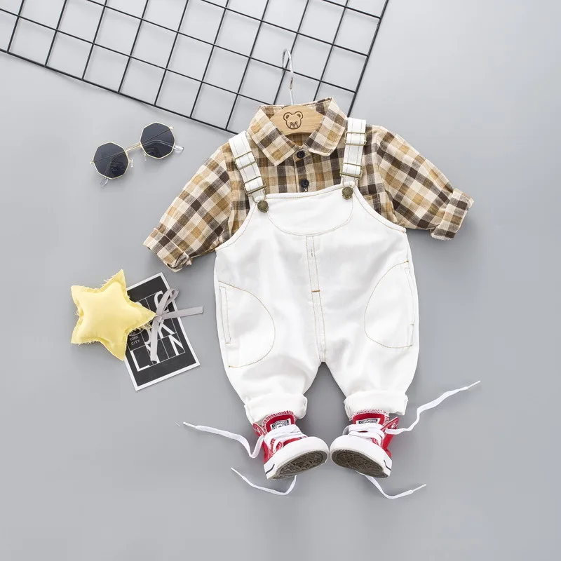 New Spring Cotton Boys Clothes 2019 Shirt Fashion Kids Casual 2 Piece Sets Children BC028 |