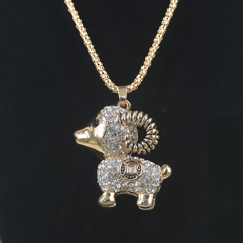 Модное ожерелье с подвеской в виде козы и животного бусинами овечьи подвески для - Фото №1