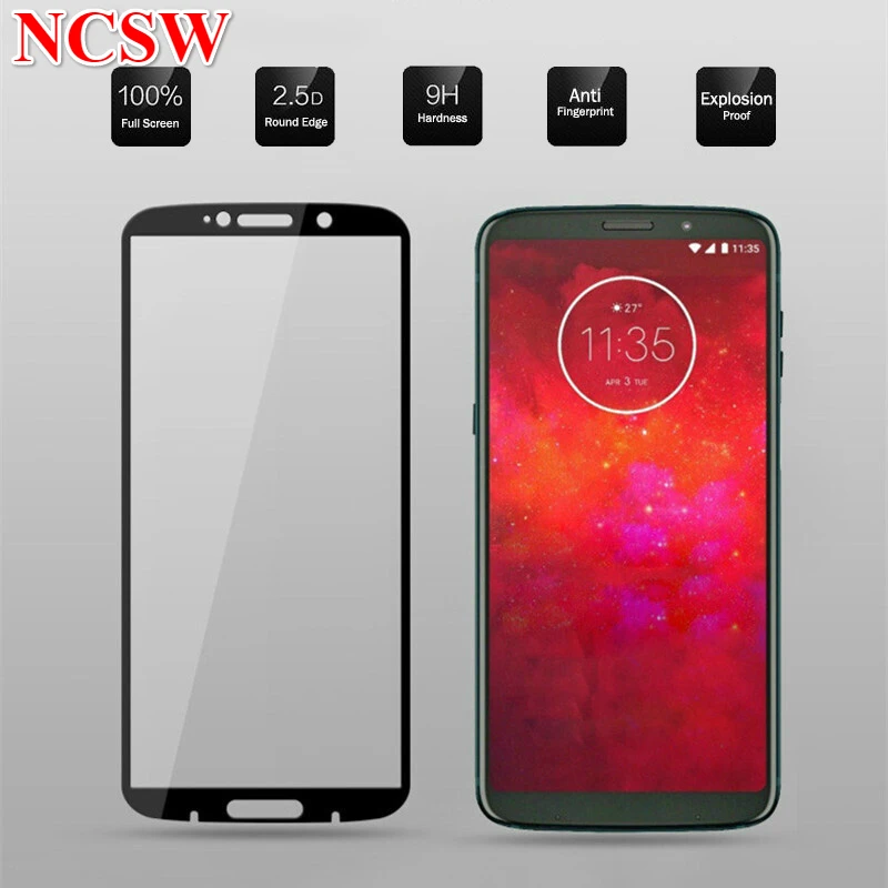 9H закаленное стекло для Motorola Moto Z3play Z2force X force X4 G5Play Z2 Play G6 Plus G5S полное покрытие