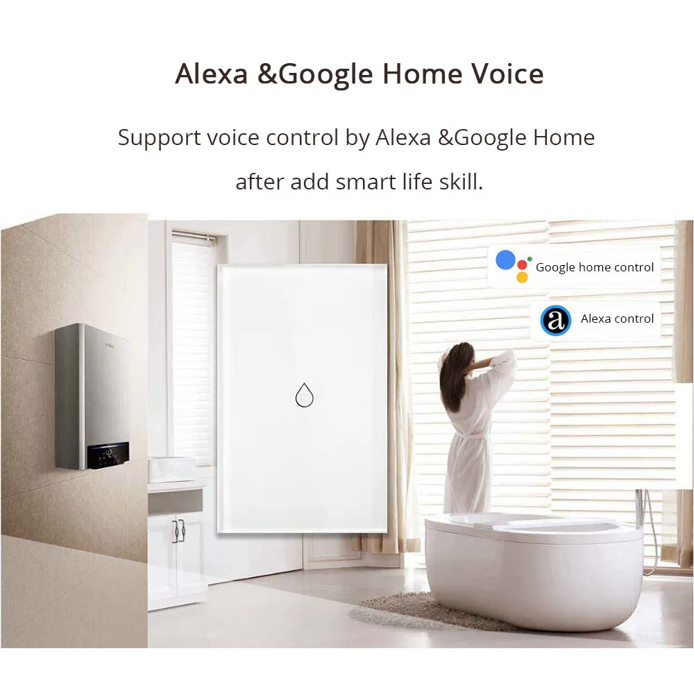 Умный Wi Fi переключатель водонагревателя котельные переключатели Alexa Google Home Voice