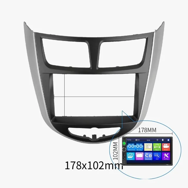 2 Дин и установка радио Панель рамка Dvd отделка комплект для Hyundai I 25 I25 Accent Solaris Verna