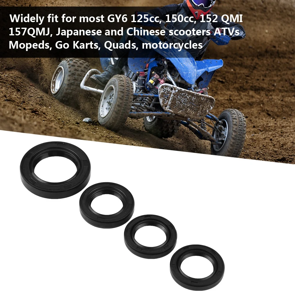 Масляное уплотнение для большинства двигателей GY6 125cc 150cc 152 QMI 157QMJ 4 шт.|Поршни и