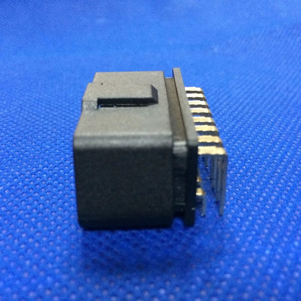 10 шт./лот OBD II OBD2 90 градусов 16-контактный Штекерный разъем адаптера Проводные