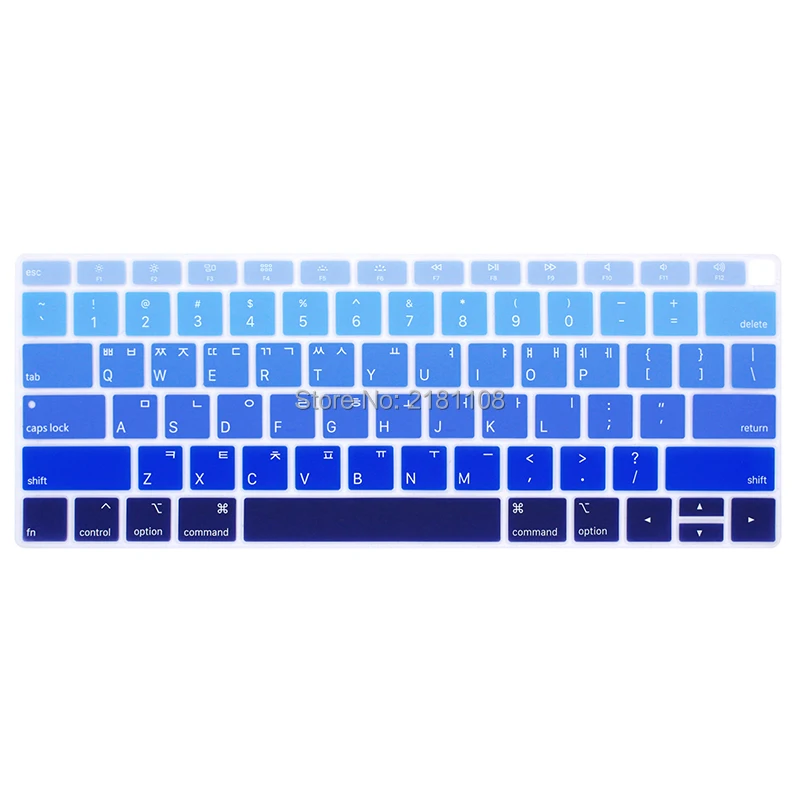 Корейская Радужная накладка на клавиатуру силиконовая защитная для Macbook Air 13 2018 с