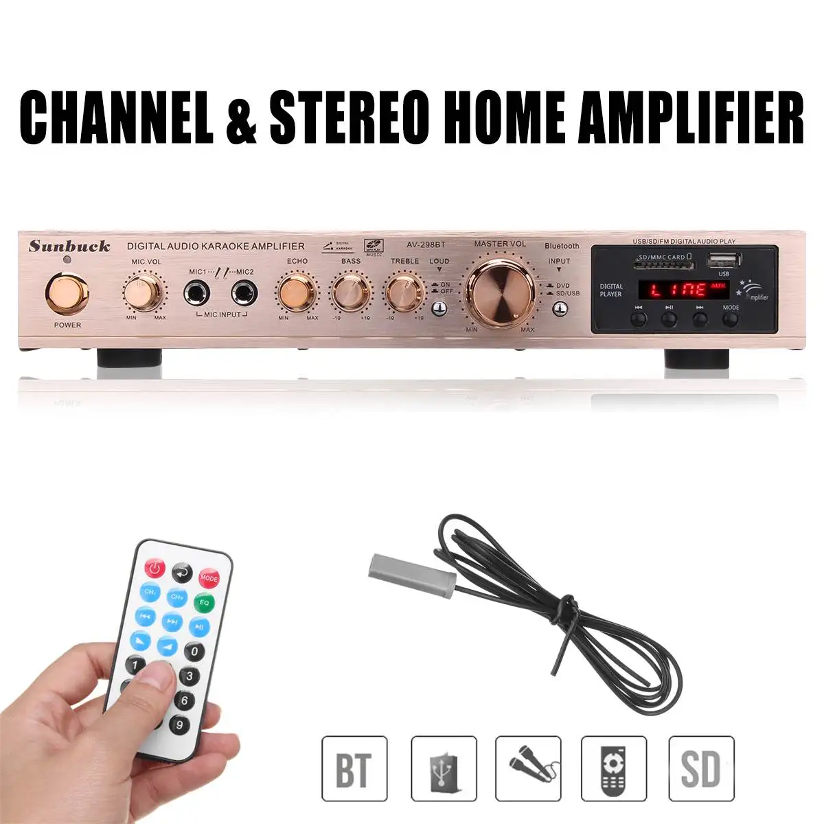 Домашний усилитель 720 Вт 5 каналов алюминиевый сплав аудио цифровой авто AV Hi Fi