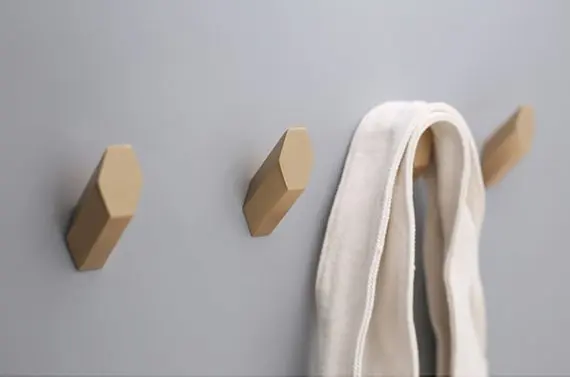Vintage Brass Hexagon Hook Wall Decor Coat Hangers Bag Hat Curtain Tie Back Hooks Solid Pure Copper | Обустройство дома