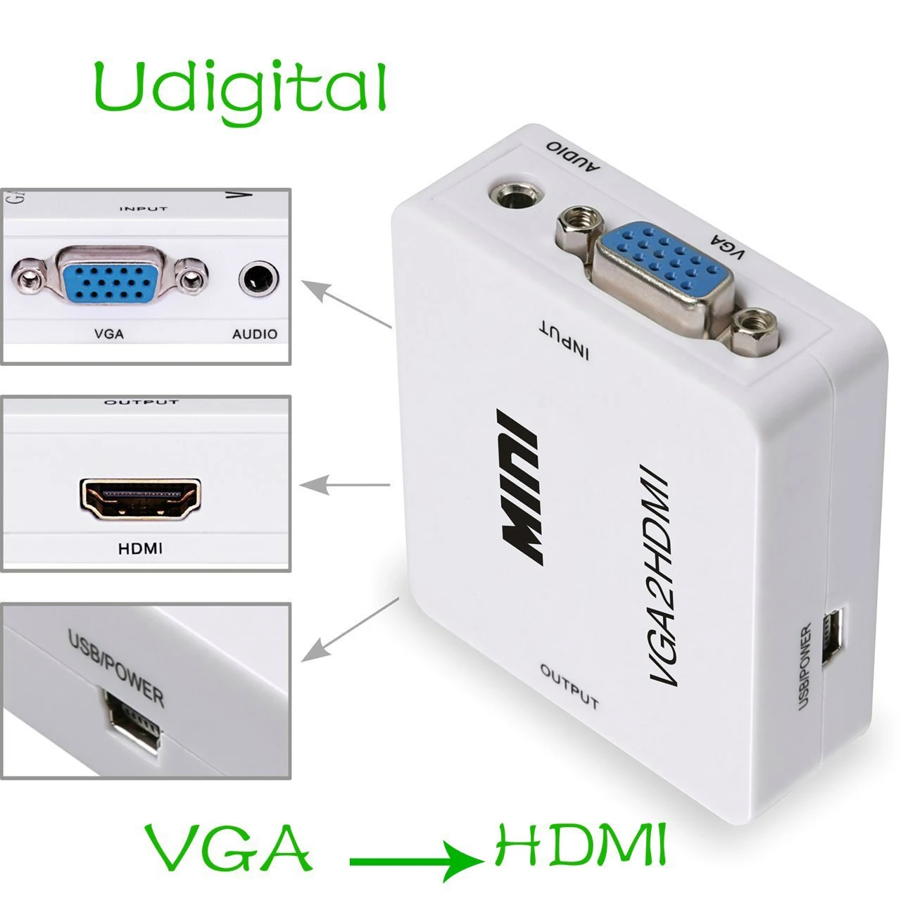 IG HDMI в VGA адаптер Папа мама кабель с аудиопортом|Адаптеры Type-C| |