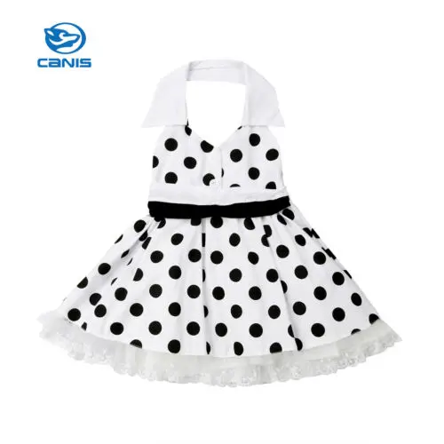 2019 Toddler Baby Girls Backless Sleeveless Polka Dot Party Princess Tutu Dress 1-6Y | Детская одежда и обувь