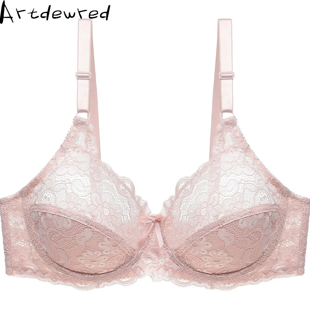 

Sexy Bra Plus Size Sexy Push Up Minimizer Lace Busty Bras For Women Bow Full Cup Adjustable Strap Underwire Thin Bra