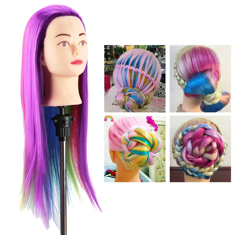 Парикмахерские Учебные головы укладка практика Цвета парик Манекен с обучение