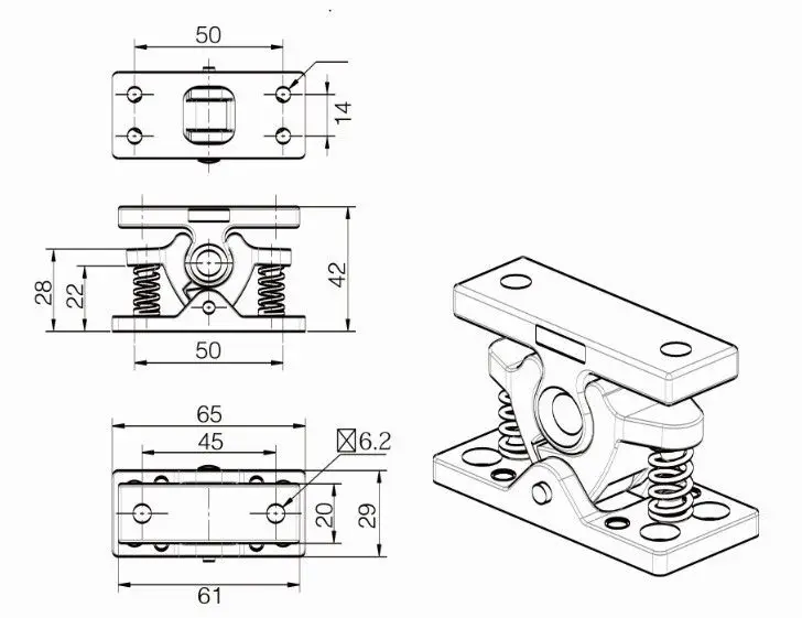

Zinc alloy Car exterior door lock Retainer Catch Zinc alloy For Caravan Motorhomes And Boat Door Clip