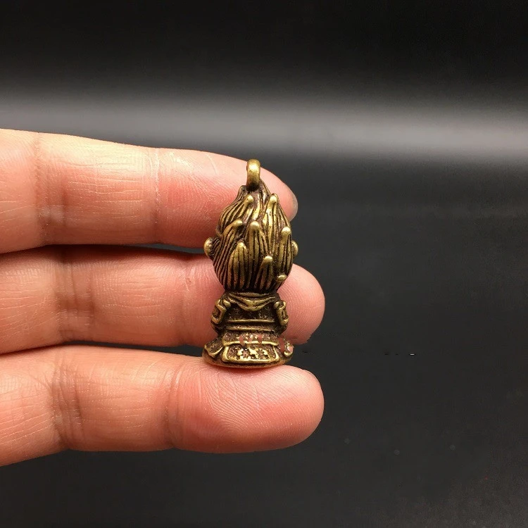 Коллекционный китайский латунный резной красивый король обезьяны Sun Wukong