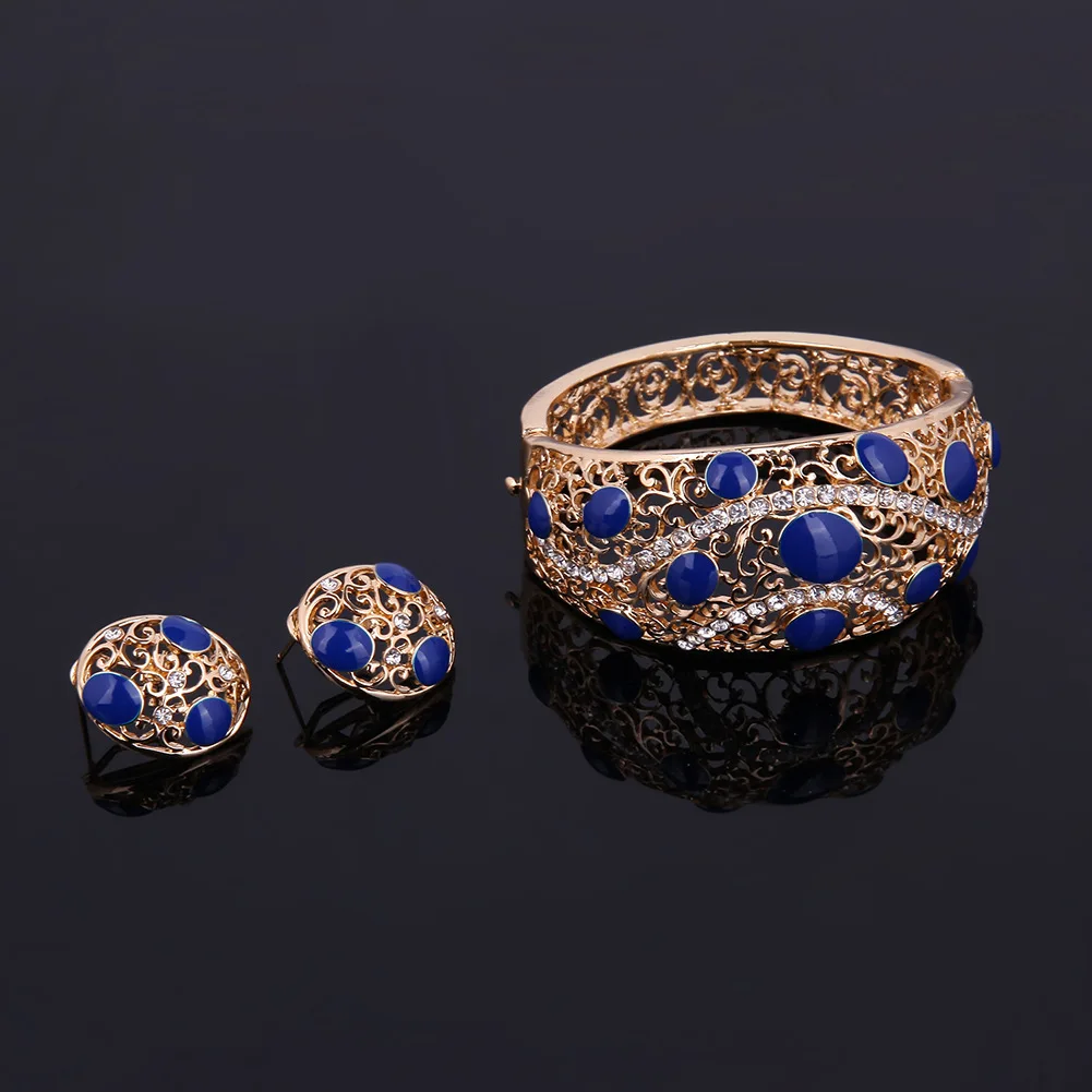 Горячее предложение Новая мода полый узор ожерелье серьги браслет кольцо из