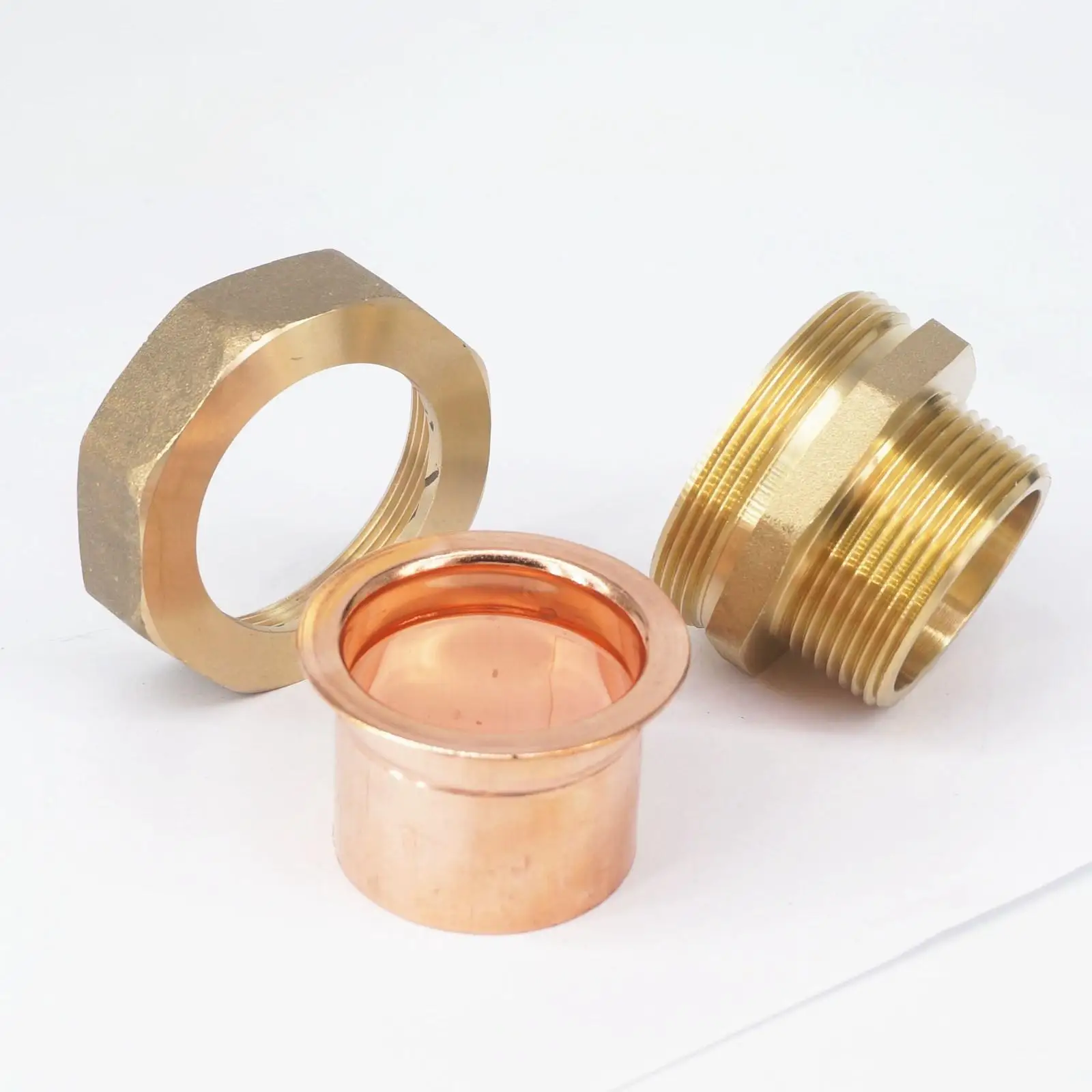 

1-1/2" BSP x 42mm Brass Male Thread Socket Union to Copper End Feed Pipe Fitting for water gas oil