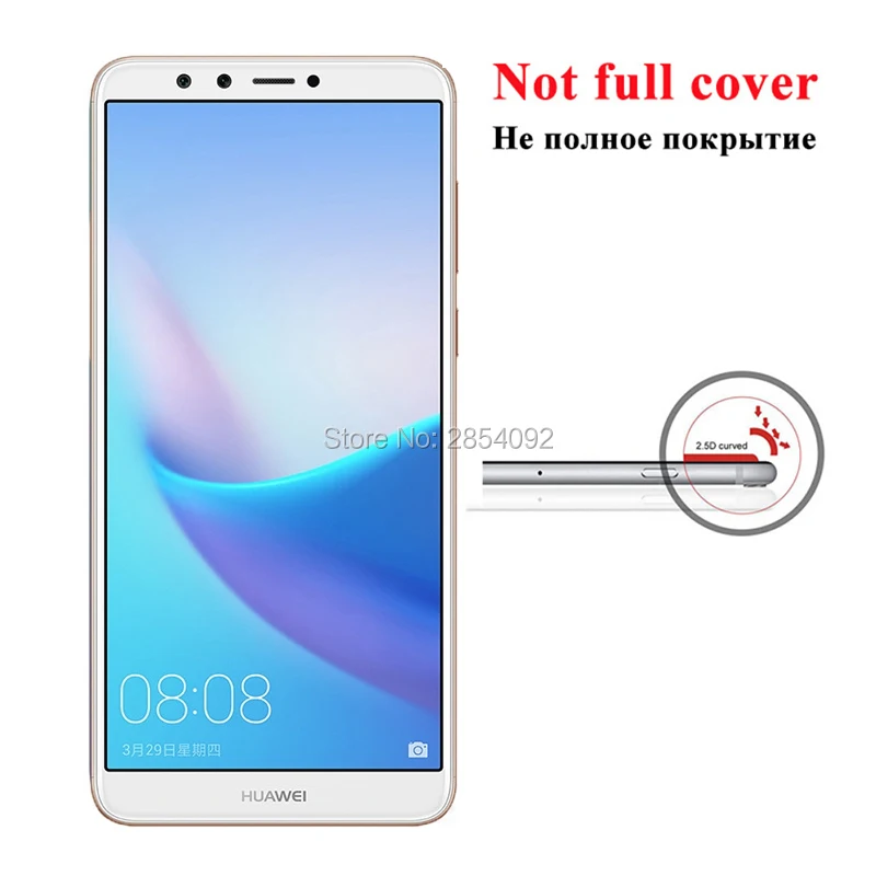 Защитное стекло для huawei y6 y5 y7 prime 2018 защитная пленка экрана закаленное huavei tremp y3 y9 |