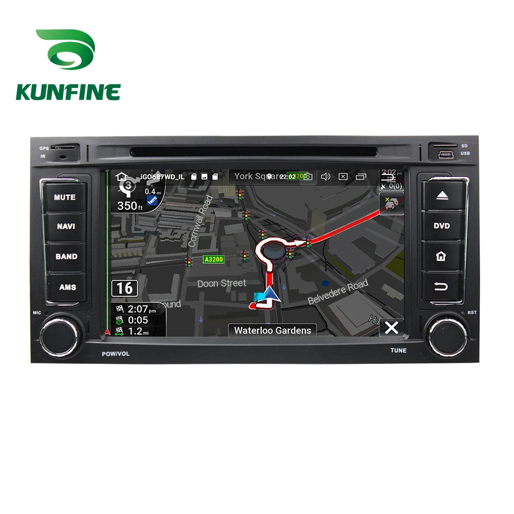 KUNFINE 4 ядра 2 Гб оперативная память Android 8 1 автомобиль DVD gps навигации