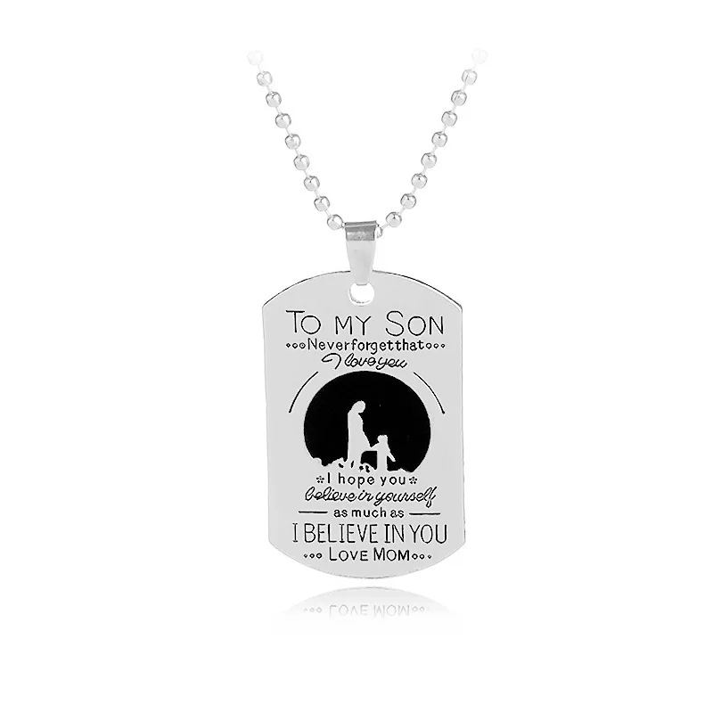 Trend Accessories Alloy Tag Letter Necklace TO MY SON LOVE DAD Father's Day Gift CHA535 erd jewelry choker kolye groot boho |