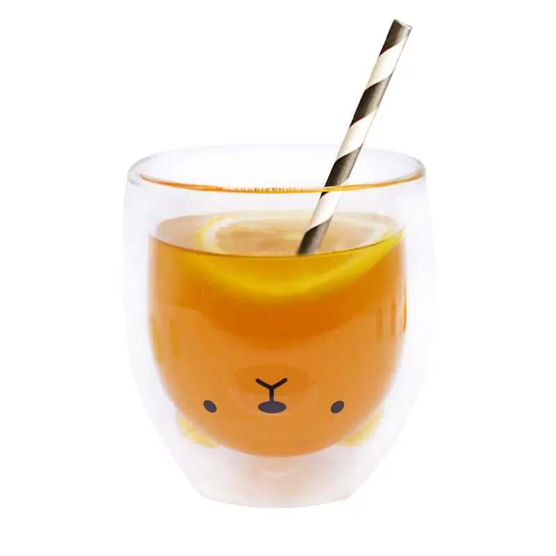 250 мл инновационная 3D двухслойная чашка медведь Кот утенок термостойкая