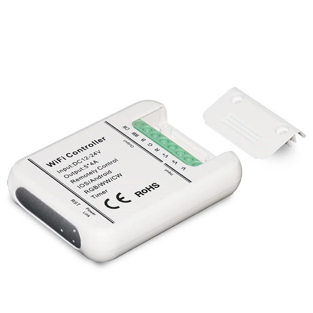 DC 12-24V RGB Controller Remote Multiple Modes WIFI 5 Channels Color Control Light Timing LED Strip Smartphone Music Activation | Лампы и