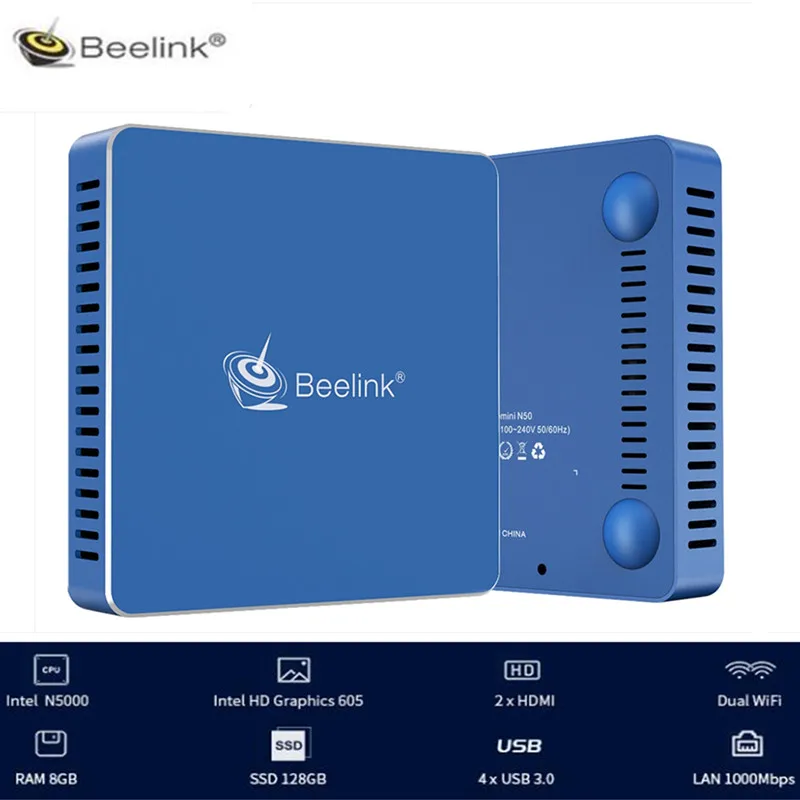 Beelink N50 N5000 мини ПК Intel Близнецы озеро Графика 605 8 ГБ Оперативная память 128 Декодер