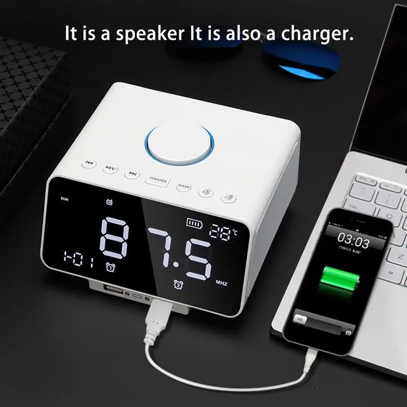 Интеллектуальная bluetooth колонка электронные часы со светодиодным дисплеем радио