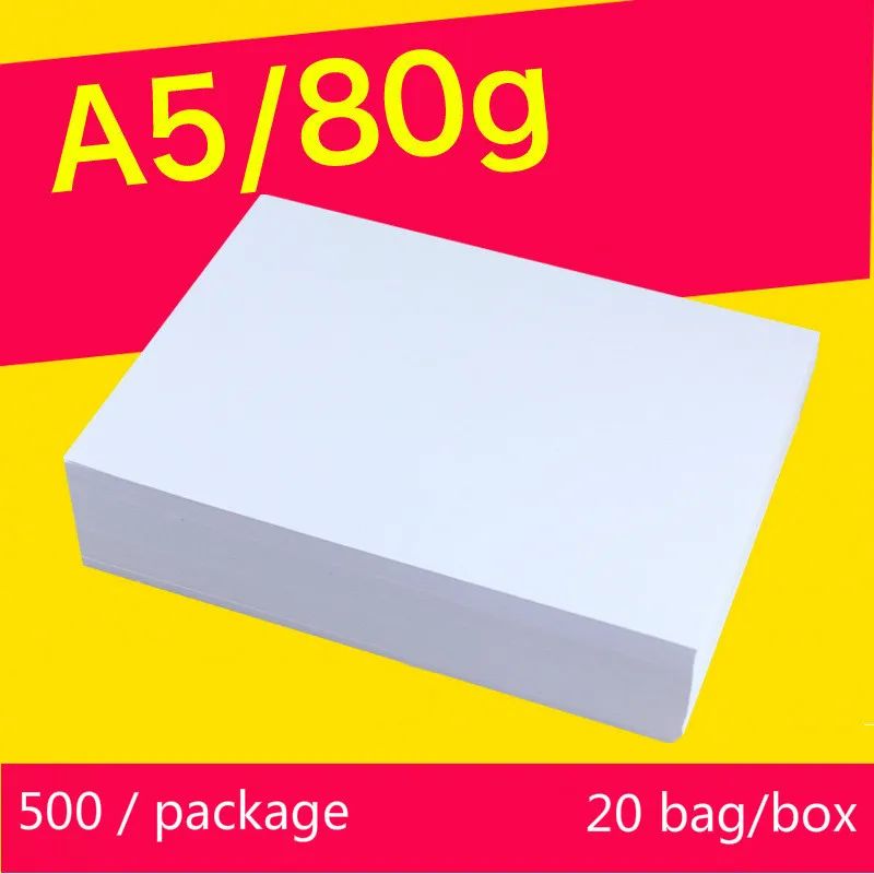 A5 80G 1000Sheets full wood pulp photocopy sizes printed writing white paper Manufacturers wholesale office inkjet paper roll