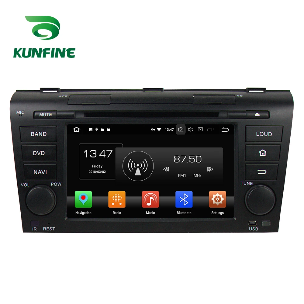 KUNFINE четырехъядерный 2 Гб ОЗУ Android 8 1 Автомобильная dvd-навигационная система