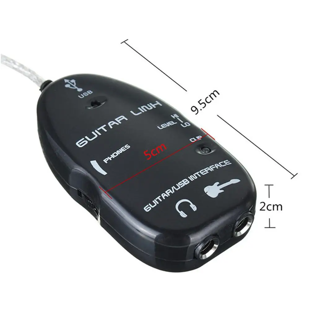 Электрический гитарный аудио кабель USB Интерфейс адаптер регулятор эффектов для