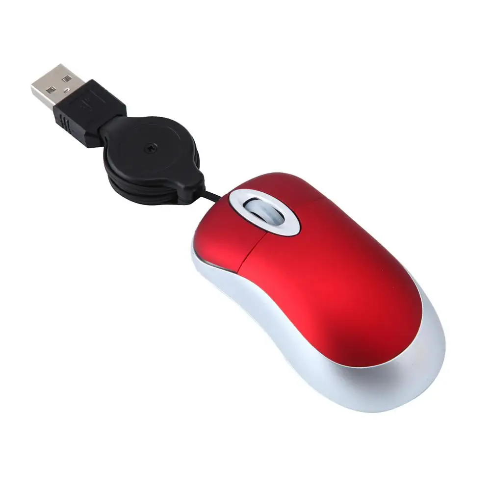 Дропшиппинг Мини Выдвижной USB оптическая мышь для ПК ноутбука колесо прокрутки